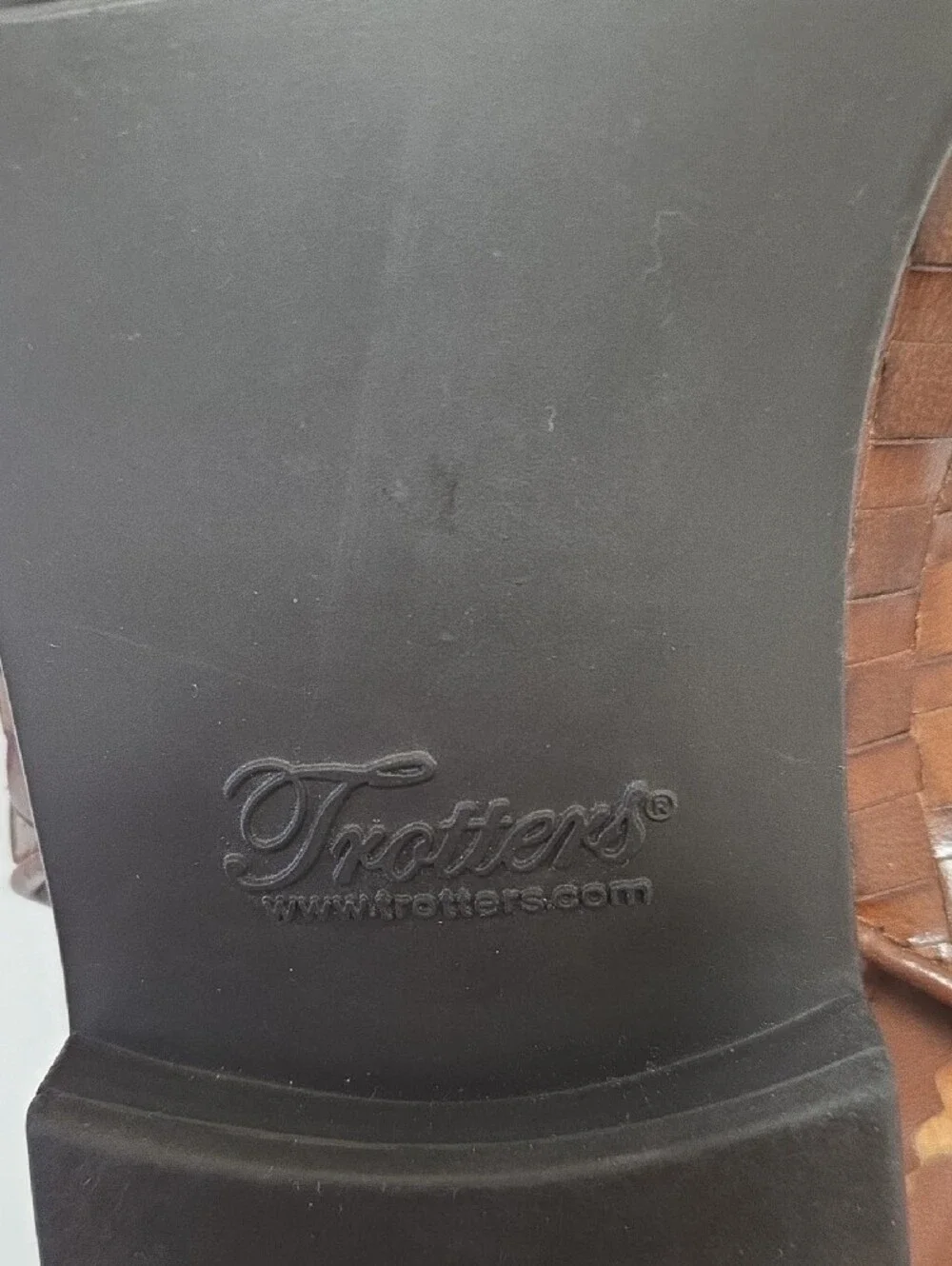 Trotters leather woven